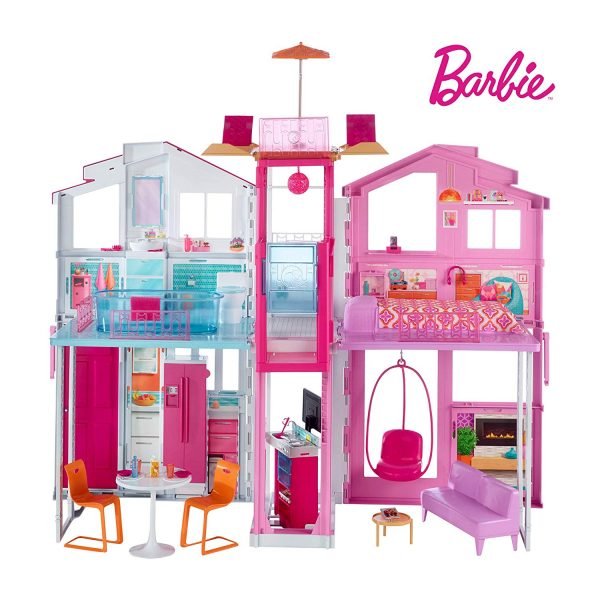 Barbie Supercasa, casa de muñecas con accesorios