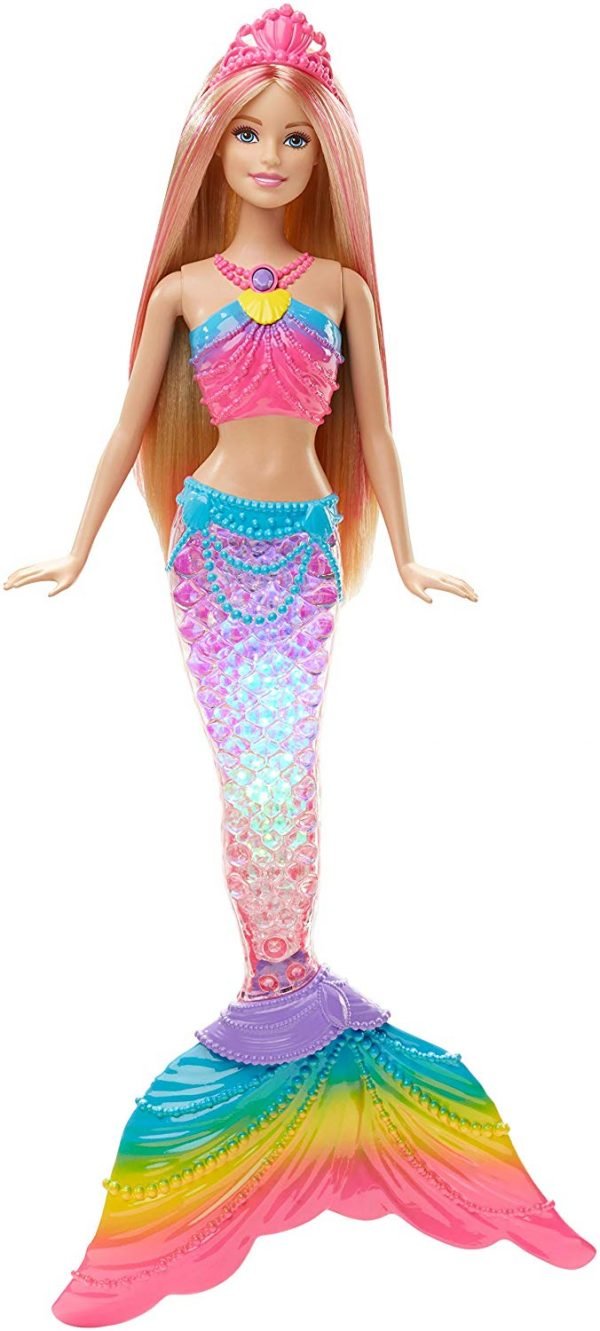 Barbie Dreamtopia, muñeca Sirena Luces de Arcoíris