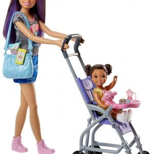 Barbie Muñeca Skipper hermana de Barbie niñera de paseo