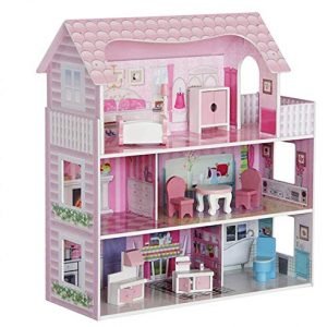 KIDDI CASA DE MUÑECA DE Madera + Muebles DE Madera